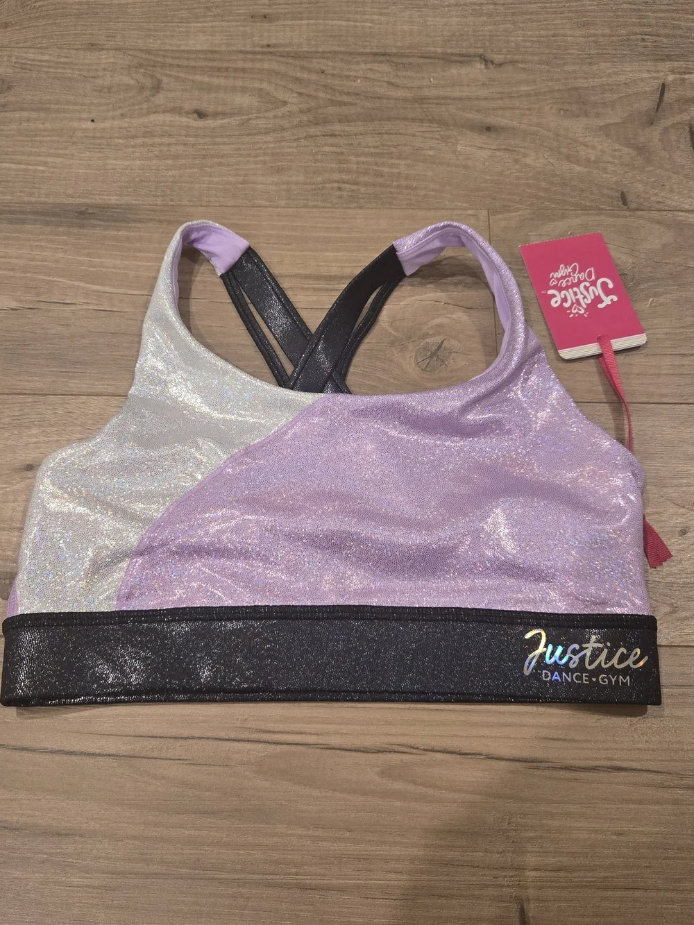 NWT Justice Girls 2-Piece Foil Gymnastics & Dance Set 🌟 Size: Large (12/14)